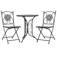 Gossi set bistro mozaic, 3 piese, gri, placa ceramica