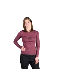 Tricou lana merino dama Aila - Visiniu
