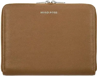 Dosarul conferinței Hugo Boss Pure Iconic - A5, cu fermoar, caramel