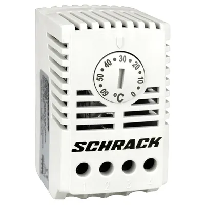 Termostat 10-60°C, 1 CC, montaj pe sina DIN