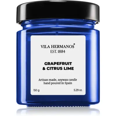 Vila Hermanos Apothecary Cobalt Blue Grapefruit & Citrus Lime lumânare parfumată 150 g