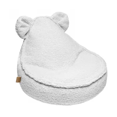Fotoliu puf pentru copii MeowBaby Bearly alb 58 x 50 x 67 cm