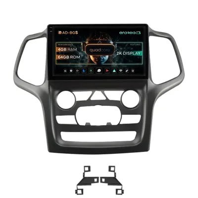 Navigatie 2K Jeep Grand Cherokee (2014-2022), Android, S-Quadcore 4GB RAM + 64GB ROM, 9.5 Inch - AD-BGS90042K+AD-BGRKIT272