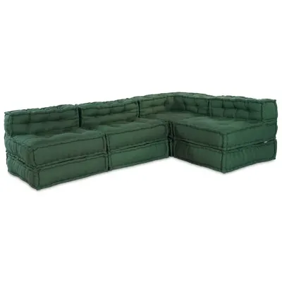 vidaXL Unitate de canapea modulară Țesătură Verde 210 x 140 x 56 cm