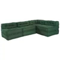 vidaXL Unitate de canapea modulară Țesătură Verde 210 x 140 x 56 cm