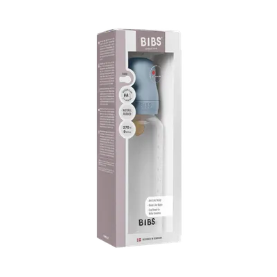 Set complet biberon anticolici Bibs 270 ml latex Baby Blue