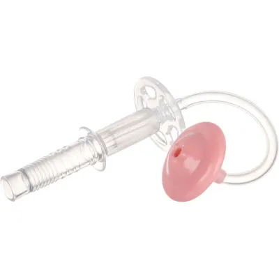 Canpol babies Straw pai din silicon cu greutăți Pink 1 buc