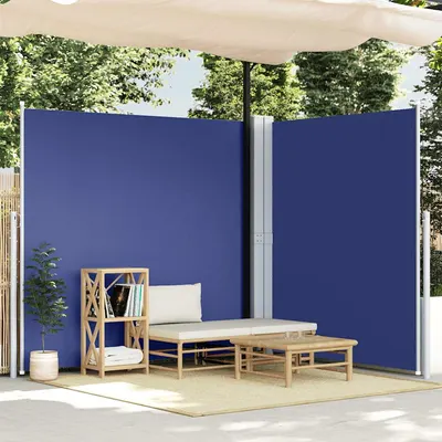 vidaXL Copertină laterală retractabilă, albastru, 220x600 cm