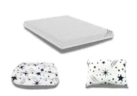 Pachet Promo: Saltea HypoallergenicMed PolyCotton 90x200x16 + Pilota bumbac Stelute 150x200 + 1 Perna bumbac Stelute 50x70