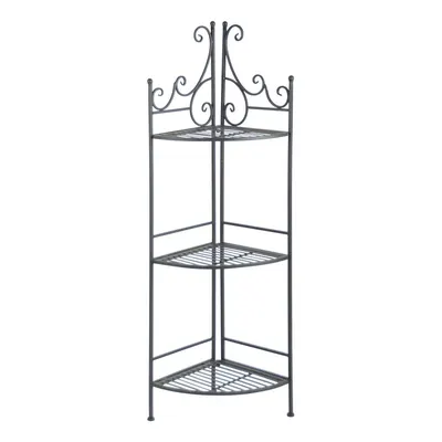 Suport metalic de colţ pentru ghivece Esschert Design, negru