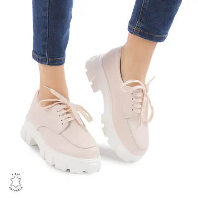 Pantofi casual dama din Piele naturală CRL0109ROZ