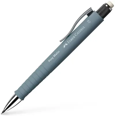 Creion automat Faber-Castell Poly Matic - 0.7 mm, gri piatra