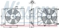 Ventilator radiator (cu carcasa) potrivit CHEVROLET AVEO KALOS; DAEWOO KALOS 1.4 09.02-