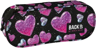 Penar oval BackUp 8 A - Glitter Hearts