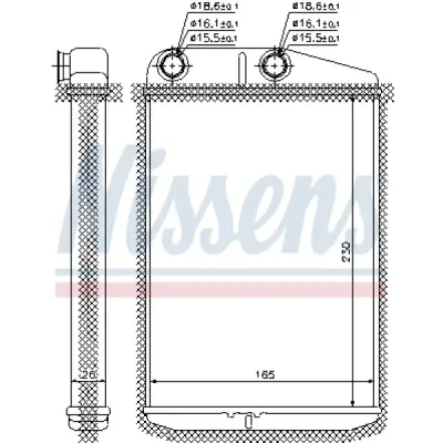 Schimbator caldura, incalzire habitaclu NISSENS 73989
