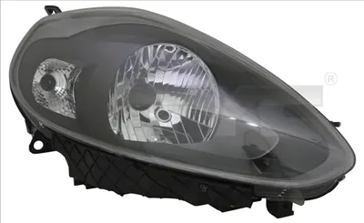 Far dreapta (H4, electric, cu motoras, fundal negru) FIAT PUNTO 2009-2018