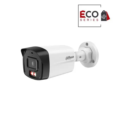 Camera supraveghere IP exterior cu iluminare duala Dahua Eco Series Smart Dual Light IPC-B1E49-A-IL-0280B-S2, 4MP, 2.8 mm, IR 30 m, lumina alba 15 m, microfon, PoE