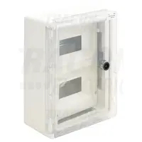 Cutie modulara de distrib.din mat.plastic, usa transparenta TME332513MT 2×9mod, H×W×D=330×250×130mm, IP65, IK10, 1000V AC/DC
