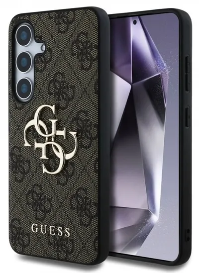 Husă Guess - Metal Logo, Galaxy S25, maro