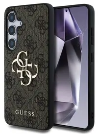Husă Guess - Metal Logo, Galaxy S25, maro