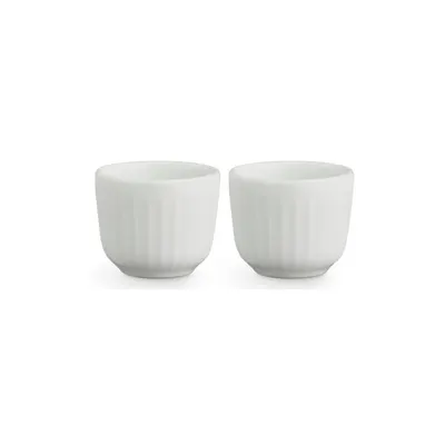 Set 2 suporturi din porțelan pentru ouă Kähler Design Hammershoi, ⌀ 8 cm, alb