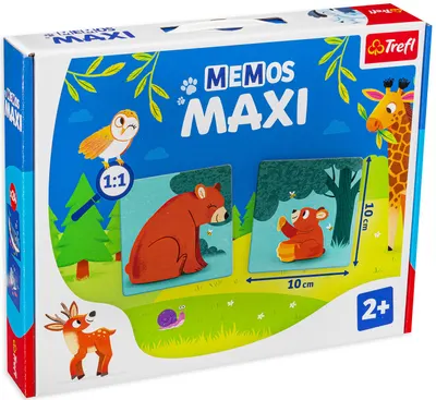 Joc de sociatate de memorie Memos Maxi - Animale părinți și copii - Pentru copii