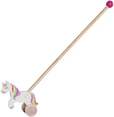 Jucarie din lemn pentru impingerea lui Goki - Unicorn