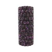 Rolă cilindru masaj XQ Max, din spumă, pentru yoga, negru cu roz, 33x14 cm