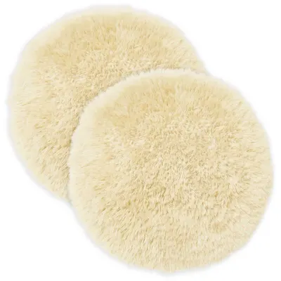 vidaXL Husă pentru pernă 2 pcs HEERLEN Crem Ø 60 cm Fleece PV