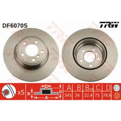 Disc frana TRW DF6070S