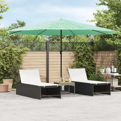 Gossi umbrela soare de gradina stalp din lemn verde 388x388x248 cm