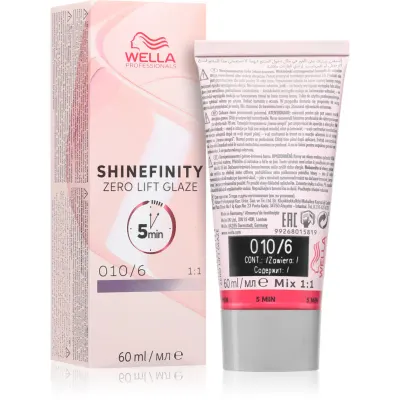 Wella Professionals Shinefinity Zero Lift Glaze vopsea de păr demipermanentă culoare 010/6 Lavender Flash 60 ml