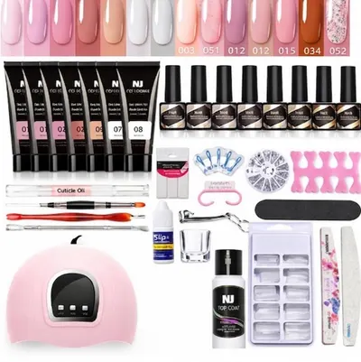 Kit Manichiură Unghii Ojă Semipermanentă Si Polygel ZH36
