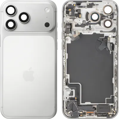 Capac Baterie Apple iPhone 17 Pro Max, Cu Carcasa Mijloc, Full Parts, Argintiu, Swap