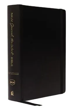 NKJV, Journal the Word Bible, Large Print, Hardcover, Black, Red Letter Edition: Reflect, Journal, or Create Art Next to Your Favorite Verses