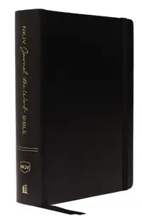 NKJV, Journal the Word Bible, Large Print, Hardcover, Black, Red Letter Edition: Reflect, Journal, or Create Art Next to Your Favorite Verses