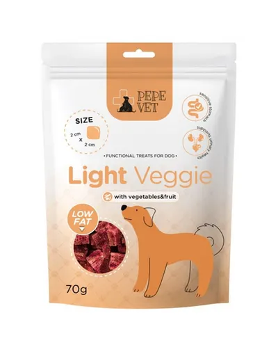 PAKA ZWIERZAKA PEPE Vet Light Veggie 70 g gustări funcționale vegetariene pentru câini