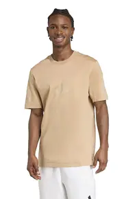Tricou de bumbac cu model monograma Z.N.E - Bej