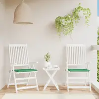 vidaXL Perne scaune de grădină 2 buc. verde 50x50x4 cm țesătură Oxford
