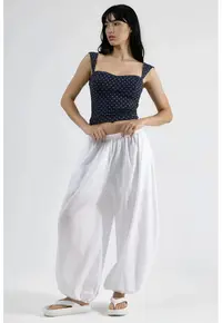 Pantaloni dama - alb - 100% poliester
