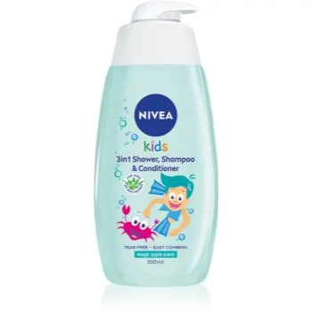 NIVEA Kids Magic Apple gel de duș și șampon delicat pentru copii 3 in 1