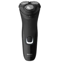 Aparat de barbierit electric Philips Seria1000 S1232/41, Uscat, Lame PowerCut Blade, Autonomie 40+ min, 1 LED, Cap tuns precizie, Baterie NiMH, Negru