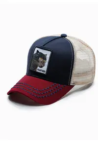 Sapca cu broderie Pantera H114 - Barbati - Ajustabila - Cu plasa - Albastru marin - Onesize