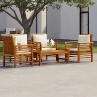 Gossi set mobilier de gradina cu perne, 5 buc., lemn masiv acacia