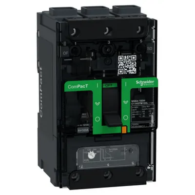 Intreruptor CompPacT NSXm H (70 kA la 415 VCA), 3P 3d, 100A, unitate de declansare TMD, conectori EverLink