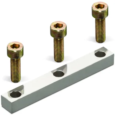 Jumper bar with screws; 3-way; for high-current terminal blocks with 2 stud bolts M10