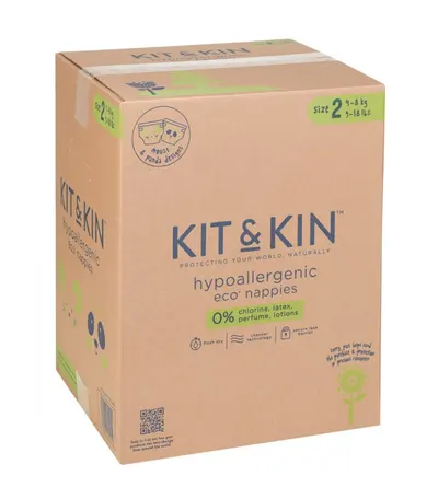 Scutece Hipoalergenice Eco KitKin 152 buc Marimea 2
