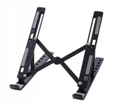 Suport tableta sau laptop plastic ABS reglaj 6 niveluri negru
