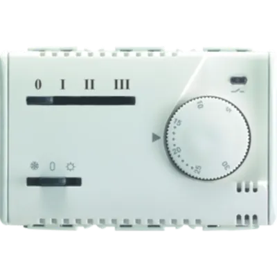 Termostat Crono For Fan-Coil - 3 Speed - 230v 50/60hz - 3 Modules - System White