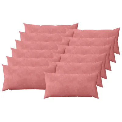 vidaXL Husă pentru pernă 12 pcs HEERLEN Roz 40 x 80 cm Catifea